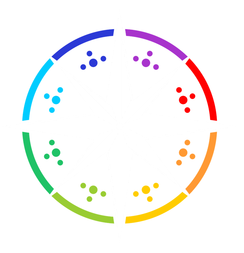 True North Psychology_Compass_Color_White